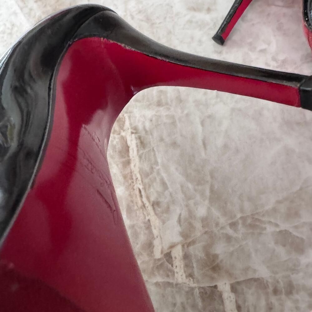 Christian Louboutin Black Patent Leather High Heeled shoes  size 37 - Picture 8 of 13